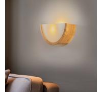 Envostar Kerio wall lamp, 27.5 cm, natural oak