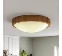 Envostar Kris ceiling light, Ø 37 cm, natural oak wood