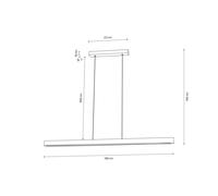 Envostar Lineo LED hanging light dark pine 118cm