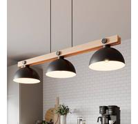 Envostar Stort pendant light 3-bulb, natural wood