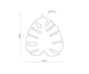 Envostar wall light Folah, leaf shape, light wood, 40 x 35 cm