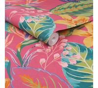 Envy Eden Hot Pink Floral Wallpaper