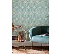 Envy in the Loop Blue Horizon Geometric Wallpaper Envy Blue One Size