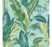 Envy Leaf It Out Midnight Tropical Smooth Wallpaper Sample