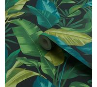 Envy Leaf It Out Twilight Tropical Smooth Wallpaper