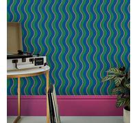 Envy Making Waves Stripe Wallpaper Pink