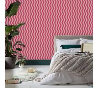 Envy Making Waves Stripe Wallpaper Pink