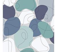 Envy Mood The Blues Wallpaper | Paste The Wall Application | Blue Geometric Wallcovering | Eco-Friendly