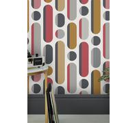 Envy Morse Geometric Wallpaper in Grey Envy Grey