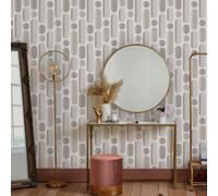 Envy Morse Neutrals Grey Geometric Wallpaper