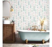 Envy Morse Rose N Sage Wallpaper - Cream