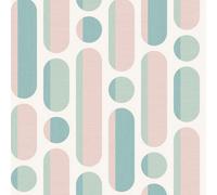Envy Morse Rose & Sage Geometric Smooth Wallpaper Sample
