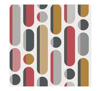 Envy Morse Saffron/Cherry Wallpaper | Paste The Wall Application | Multicoloured Geometric | Eco-Friendly