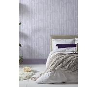 Envy Ups n Downs Geometric Wallpaper in Purple Envy Purple