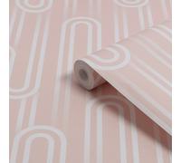 Envy Ups N Downs Peach Geometric Smooth Wallpaper