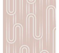 Envy Ups N Downs Peach Geometric Smooth Wallpaper Sample