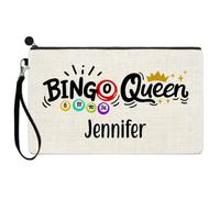 EnvyFone Personalised Bingo Queen Linen Style Case Bag Dabber Carry Pouch Pencil Accessories Gift D2