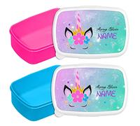 EnvyFone Personalised Lunch Box - Unicorn - Always Believe - Kids School Sandwich Picnic Snack Packed Lunch Container Food Bag Girls Gift