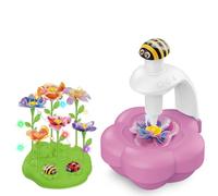 Envyvip Fabric Flower Bouquets Toys with Light & Music, Deluxe DIY Arts and Crafts Kits for Kids 4-10 Year Old with Ribbons, Fridge Magnets, Greeting Cards