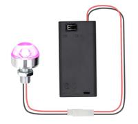 enwant Battery Holder with Mini LED Lamp, AA Battery Holder Box and a Small LED Lamp for DIY, External Battery Box with Switch and LED Light for Home Festival Lighting Decoration, 1 Pack (Cool White)