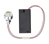 enwant Battery Operated LED Lights DIY House Accessory for Dollhouse Miniature, Battery Holder with LED Light Flexible Wire-2 PCS AA Battery Holder LED Lamp-1 Pack (Yellow)