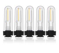 enwant LED Solar Light Replacement Bulbs, 3 Volts Filament Pathway Light Bulbs for Hampton Bay Fixtures, Warm White 3000K Solar Lightbulb Outdoor for Solar Walkway Light (5)