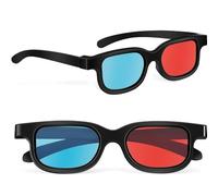 EnweiBingshi 2 Pcs Red and Blue 3D Glasses, Portable 3D Glasses with Anaglyph Lenses Suitable for Light Shows, Holiday Parties, Home Theaters, Movie Theaters, Magazines