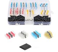 Enweibingshi 280 Pcs Solder Seal Wire Connectors, Heat Shrink Connectors, Waterproof Solder Wire Connector Kit, Terminal Connector Kit for Automotive/Truck/Marine/Electrical Engineering