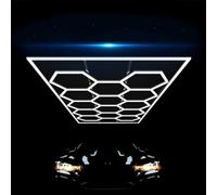 EnweMahi 720W Hexagon LED Garage Light, Hexagon Garage LED Light, Honeycomb LED Lights, High Brightness, Auto Beauty Shop, Warehouse, Gym, Workshop
