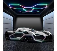 EnweMahi Hexagon LED Garage Light, Honeycomb Lights, RGB Light, Color Changing Lamp, Gorgeous Light, Auto Beauty Shop, Bar, Shop, Gym, Workshop 6hex