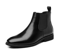ENWIND Chelsea Ankle Boots for Men Leather Oxford Casual and Formal Dress Boot,Black,7.5 UK