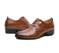 ENWIND Lace-Up Pointed-Toe Formal Suit Shoes Classic Modern Business Wedding Oxford Shoes for Men,Brown,5.5 UK