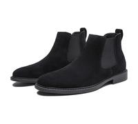 ENWIND Men's Chelsea Boots Lightweight Casual Chukka Ankle Booties Classic Elastic Dress Boots,Black,6 UK