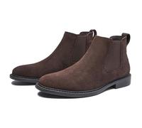 ENWIND Men's Chelsea Boots Lightweight Casual Chukka Ankle Booties Classic Elastic Dress Boots,Brown,6 UK