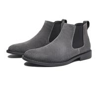 ENWIND Men's Chelsea Boots Lightweight Casual Chukka Ankle Booties Classic Elastic Dress Boots,Grey,7 UK