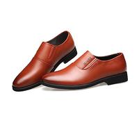 ENWIND Men's Dress Loafers Slip on Lightweight Business Formal Shoes Casual Driving Boat Shoes for Men,Brown,7.5 UK