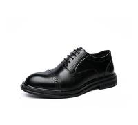 ENWIND Men's Dress Shoes Classic Lace Up Wingtip Oxford Shoes Business Formal Shoes,Black,5.5 UK
