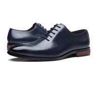 ENWIND Mens Formal Oxford Wedding Dress Shoes Lace Up Derby Shoes Business Casual Leather Shoes for Men,Blue,6 UK