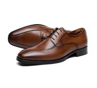 ENWIND Men's Oxford Classic Dress Shoes Casual Business Formal Lace up Shoes,Brown,11 UK