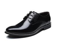ENWIND Men's Oxford Formal Dress Shoes Business Comfortable Classic Lace Up Shoes,Black,9 UK