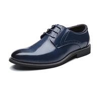 ENWIND Men's Oxford Formal Dress Shoes Business Comfortable Classic Lace Up Shoes,Blue,11 UK