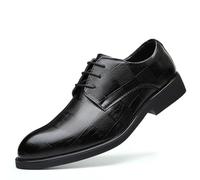 ENWIND Men's Retro Lace Up Dress Shoes Modern Formal Business Oxford Casual Leather Shoes,Black,6 UK