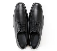 ENWIND Men's Square Toe Formal Comfortable Lace-up Oxford Shoes for Weddings, Business, Office, Prom,Black,10 UK