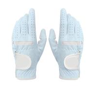 ENWWCH 1pair Golf Glove Professional Breathable Soft Fabric For Women Left And Right Hand For Right Left Handed(Sky blue 1 pair,Size 21)