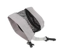 ENWWCH 1Pc Golf Ball Pouch Bag with Drawstring Closure Mesh Nylon and Hanging Plastic Clip Convenient to Hang On for Practice(L Gray)