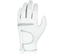 ENWWCH 2pcs Men's Golf Glove Fabric Breathable Gloves Marker Replaceable White For Right Left Handed(Left hand White,Size 27-XXL)