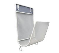 ENWWCH Furniture Iron Art Hanging Wall Storage Bookshelf Minimalist Style Magazine Rack Living Room Books And Newspapers Racks For Magazine(White)