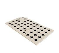 ENWWCH Minimalist Beige Plaid Dining Table Mat Kitchen Decoration Mats Waterproof Oil Proof Full Cover Artistic PVC Pad For Dinning(Black white A,40x120cm)