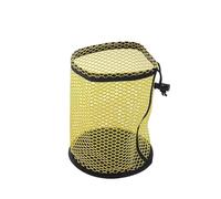ENWWCH Portable Sports Mesh Net Bag Multipurpose Nylon Drawstring Pouch Golf Supplies Can Hold 12/25/50 Balls for Practice(Yellow-M)