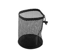 ENWWCH Portable Sports Mesh Net Bag Multipurpose Nylon Drawstring Pouch Golf Supplies Can Hold 12/25/50 Balls for Practice(Black-L)